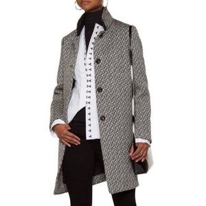 NWOT Maje Black White Coat FR40 L